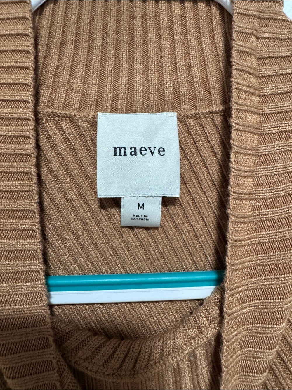 Maeve by Anthropologie Mock Neck Sweater in Camel Brown size Medium Fall NWOT - Picture 6 of 6